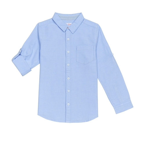 H By Hamleys Boys Full Sleeves Shirt Oxford Blue-Blue