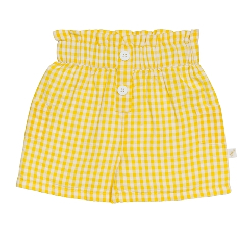 H By Hamleys Girls Shorts Gingham Pattern-Yellow Multi