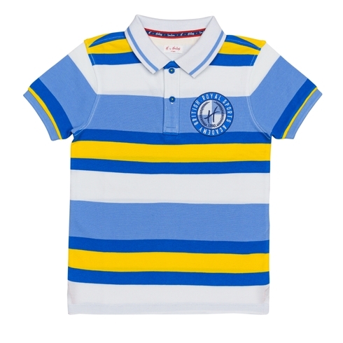 H By Hamleys Boys Short Sleeves Polo T-Shirt Stripe Print-Multicolor