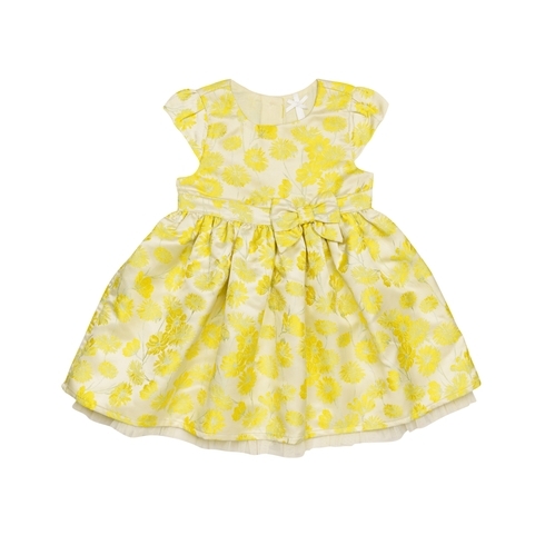 H By Hamleys Baby Girl Party Dress-Yellow Multi Colour  Pack Of 1
