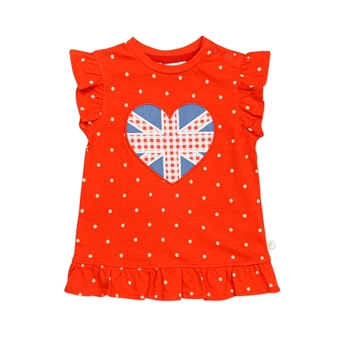 H By Hamleys  Girl Heritage T-Shirt- Red