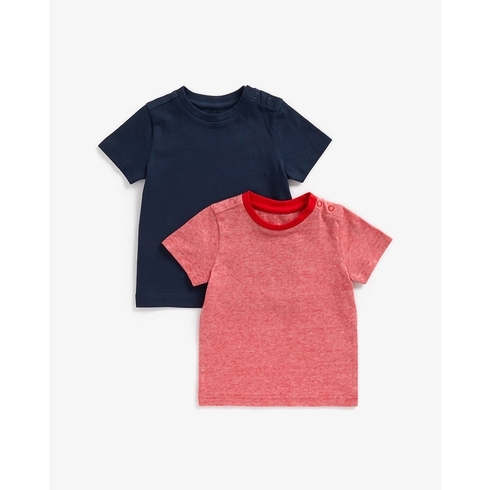 Boys Half Sleeves Basic T-Shirts -Pack of 2-Multicolor