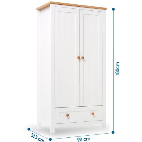 Mothercare Lulworth Wooden Storage Cabinet White & Oak