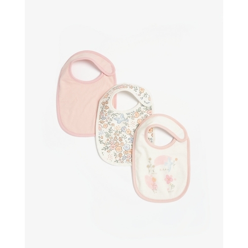 Mothercare Flutterby Bibs Pink Pack Of 3