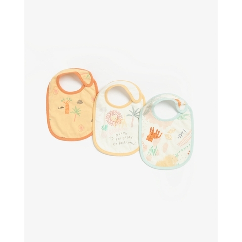 Mothercare Animal Kingdom Mummy Daddy Bibs Multicolor Pack Of 3