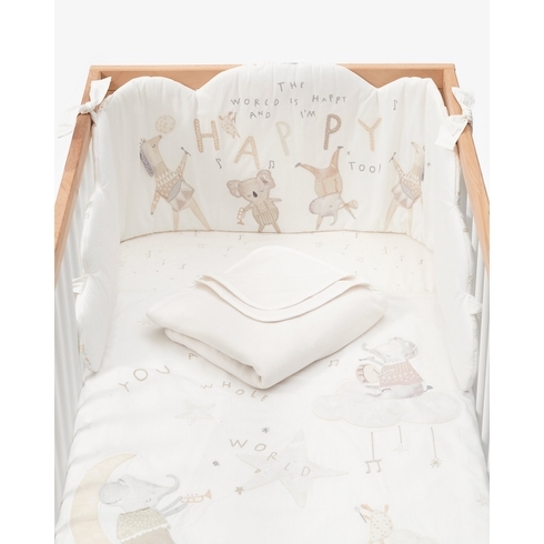 Mothercare Dancing Band Bed In Bag Grey 