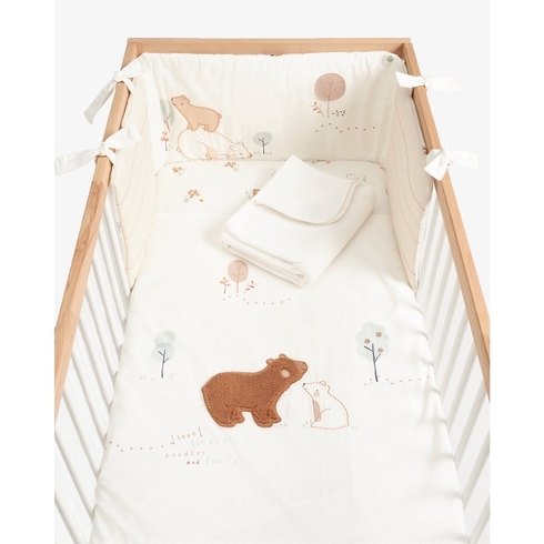 Mothercare Lovable Bear Bed In Bag Beige