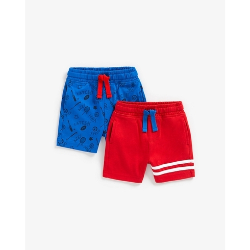 Boys Shorts -Pack Of 2-Multicolor