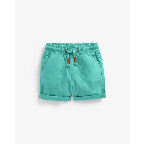 Boys Shorts Back Pockets-Green