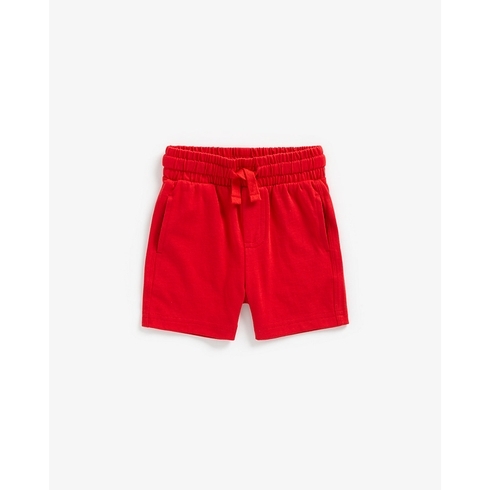 Boys Shorts Side Pocket-Red