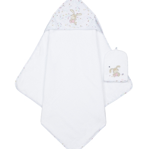 Mothercare Spring Flower Cuddle N Dry Towel &Amp; Mitt Set Multicolor