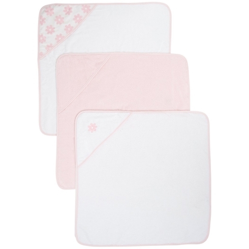 Mothercare cuddle n dry baby towel pink pack of 3
