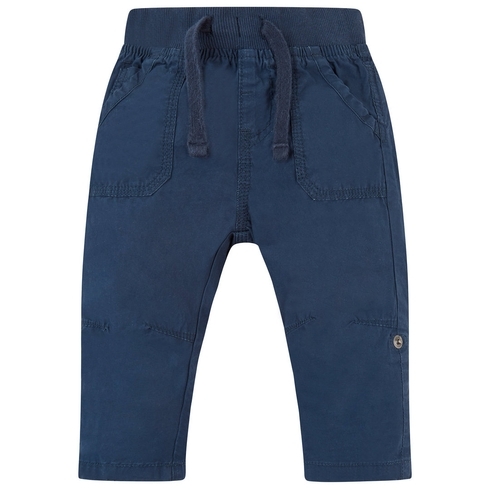Boys Trouser Roll Up With Ribwaist - Navy