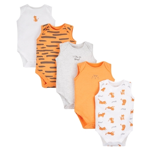Tiger Bodysuits - 5 Pack