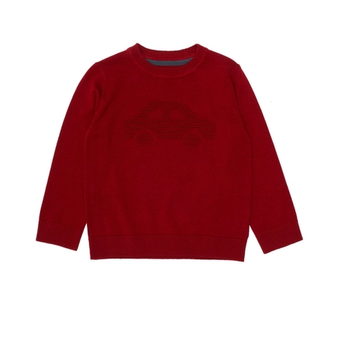 Red Car Knitted Jumper