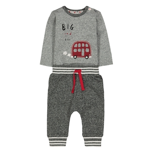 Big Red Bus Bodysuit And Joggers Set