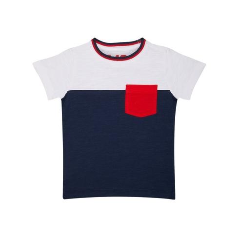 Navy Cut And Sew T-Shirt