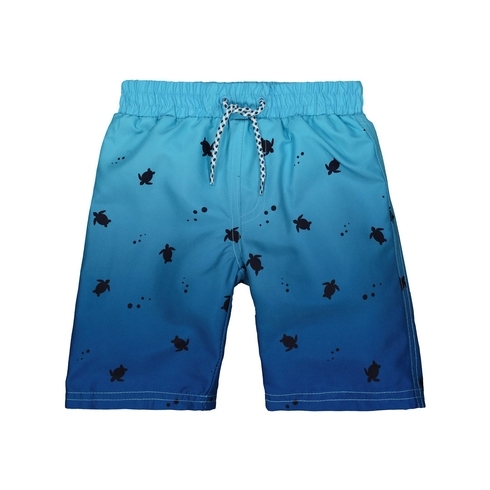 Blue Ombre Turtle Board Shorts