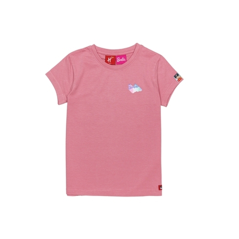 H By Hamleys Girls Short Sleeves T-Shirt Barbie Brave Bold Printed-Pink