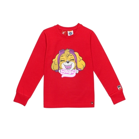 H By Hamleys Girls Full Sleeves T-Shirt Chest Print -Red