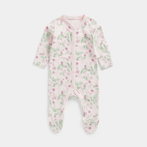 Mothercare Girls Full Sleeves All In One -Pink
