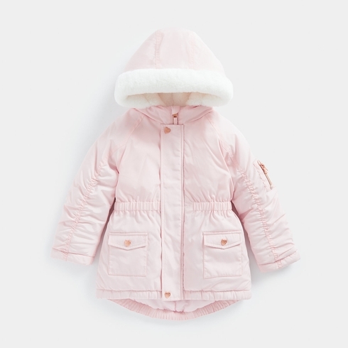 Mothercare Girls Padded Parker Jacket -Pink