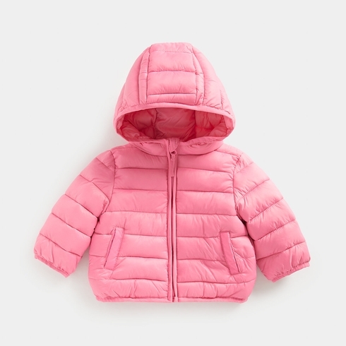 Mothercare Girls Full Sleeves Quilted Jacket -Pink