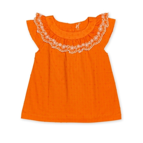 Girls Short Sleevest-Shirt -Pack Of 1-Orange