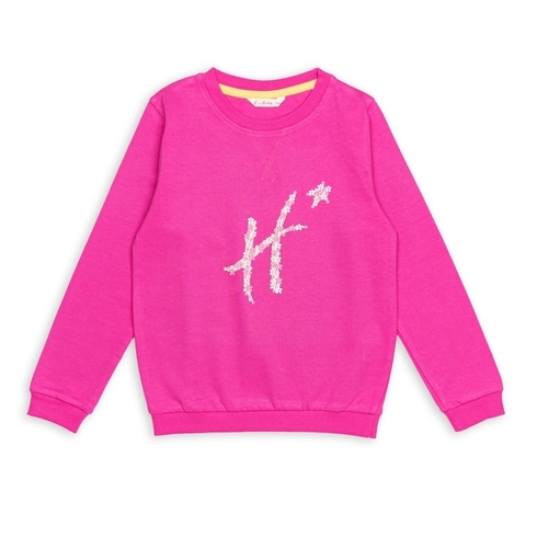 H By Hamleys Girls Full Sleeves Sweatshirts -Pack Of 1-Red