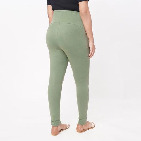Ed-A-Mamma With Side-Pockets Leggings -Olive