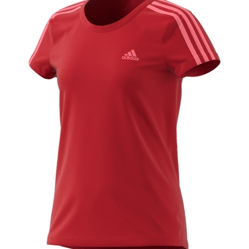 Adidas Girls  3Stripes  T-Shirts-Red