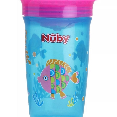 Nuby 360° Printed Wonder Cup Blue 300Ml 
