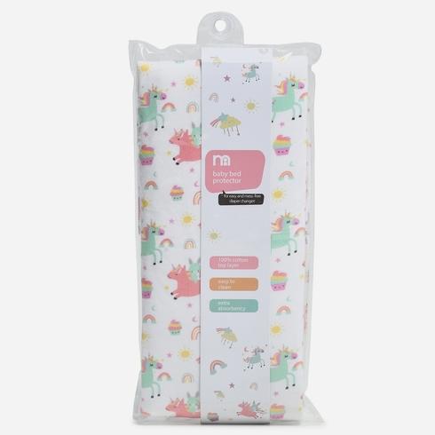 Mothercare Baby Bed Protector Sheet -  Ultra Absorbent, Waterproof, Soft Baby Dry Sheet For Dry And Comfortable Sleep - Unicorn - Pink