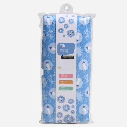 Mothercare Baby Bed Protector Sheet -  Ultra Absorbent, Waterproof, Soft Baby Dry Sheet For Dry And Comfortable Sleep - Lion - Blue