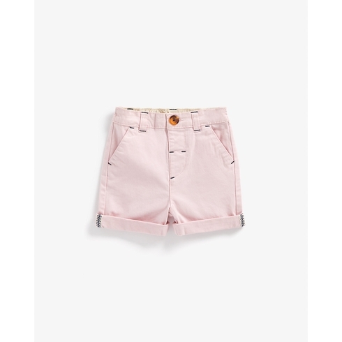 Boys Shorts Solid-Pink