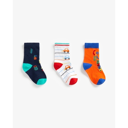 Boys Socks -Pack Of 3-Multicolor