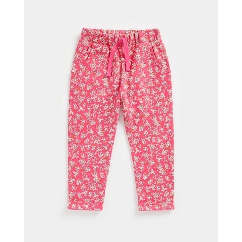 Girls Jersey Trouser Brushed Back-Multicolor