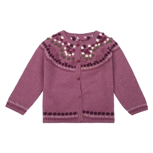 Girls Full Sleeves Sweater - Purple