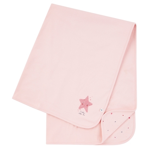 Girls Shawl Sparkle Star Print - Pink