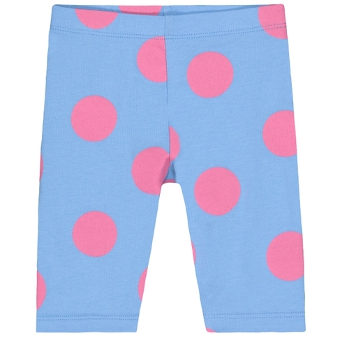 Girls Cropped Legging Polka Dot Print - Blue