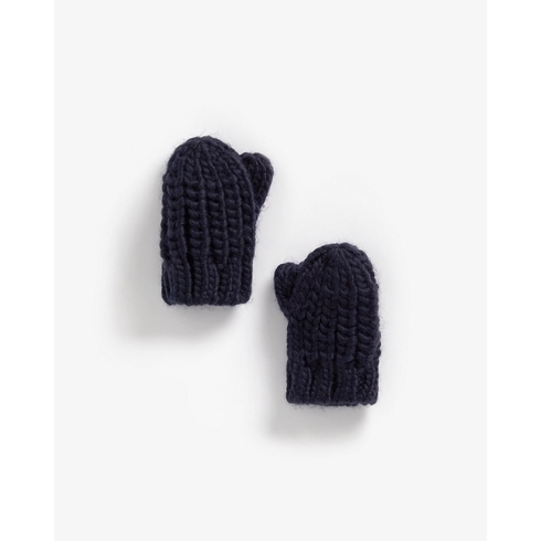Boys Gloves Cable Knit - Navy