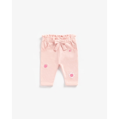 Girls Trouser Flower Patchwork - Pink