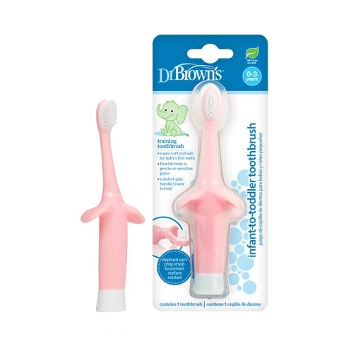 Dr. Brown'S Elephant Toothbrush Pink