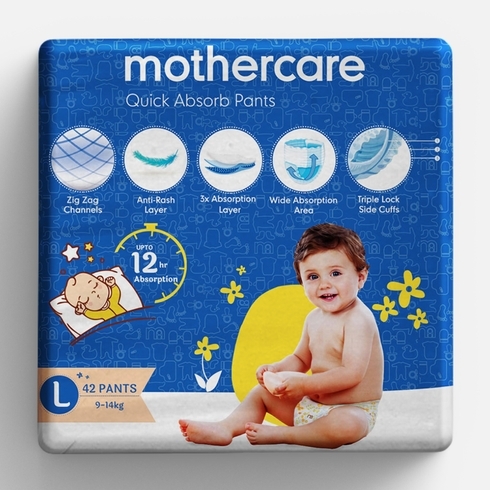 Mothercare Quick Absorb Diaper Pants Large- 42 Pcs