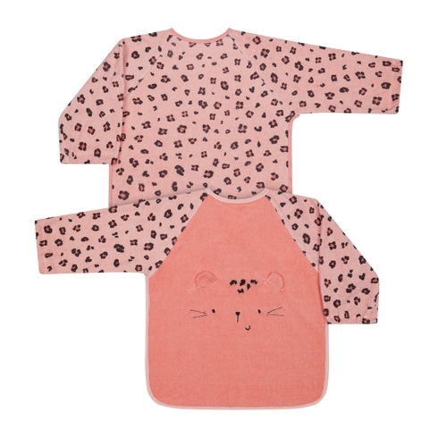 Mothecare Cat Toddler Towelling Coverall Pink Pack Of 2