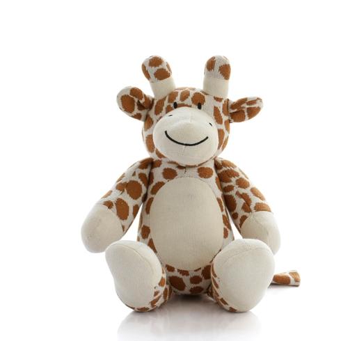 Pluchi Giraffe Knitted Soft Toy Cashew Rust