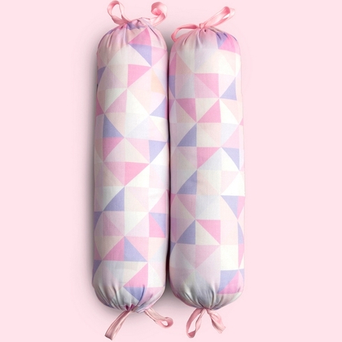 Fancy Fluff Unicorn Baby Bolster Pink Pack Of 2