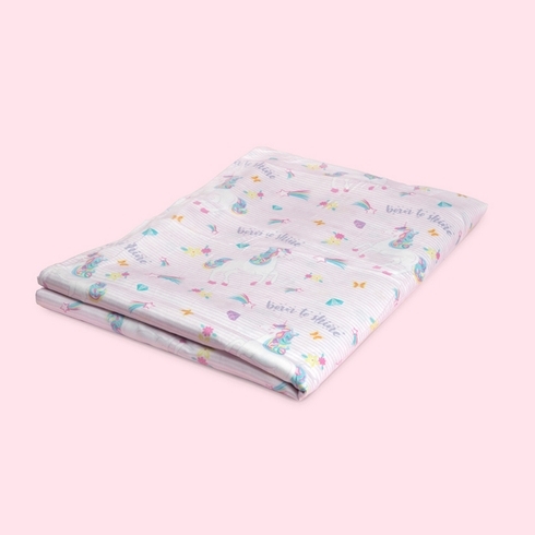 Fancy Fluff Unicorn Organic Toddler Bedsheet Pink