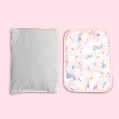 Fancy Fluff Unicorn Organic Rai Baby Pillow Pink