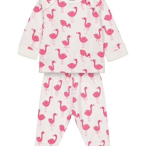 Girls Full Sleeve Pyjama Set- Multicolored